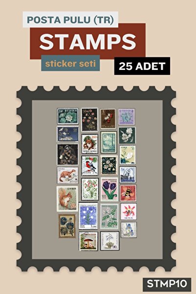 postercraft مجموعة ملصقات طوابع بريدية عتيقة الطراز - 25 ملصقًا جاهزًا للمجلا...