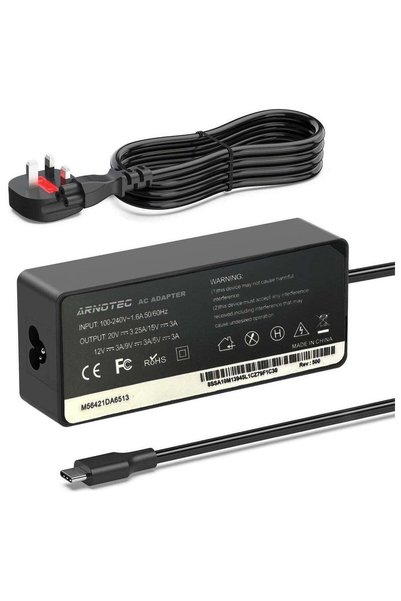 RedX 65W USB Type-C Power Adapter for Lenovo, Dell, Samsung, HP Chromebooks &...