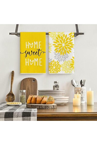 ALMEKAQUZ 4 PCS Kitchen Towels, Absorbent Dish Cloths to Dry Dishes, Decorati...