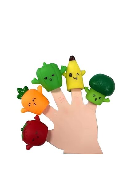 Finger Puppet Комплект от 5 детски кукли за пръсти, изработени от силикон, с ...