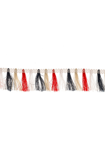 VS ACCESSORY BŞT-213 شريط زينة أحمر، بيج، أبيض، أسود بطول متر واحد