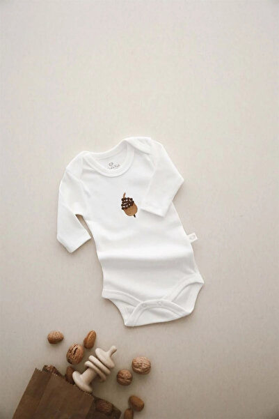 OhlalaKoala White Palamut Embroidered Long Sleeve Body