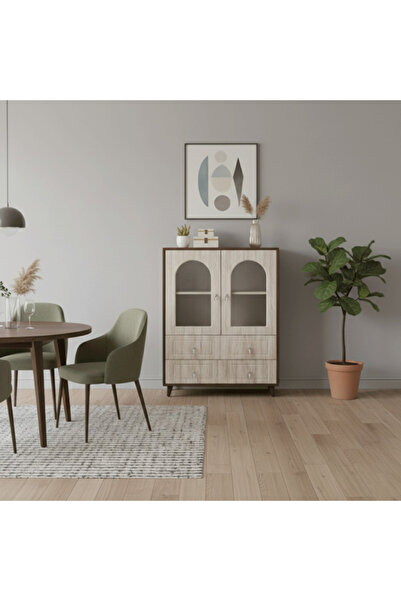 BEC60 Modern Design Living Room Dining Room Mini Bar Sideboard Buffet Glass D...