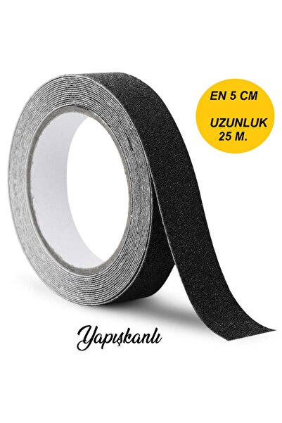 Merdiven Kaydırmazlık Banttı Yapışkanlı 5 Cm x 25 Mt. Siyah