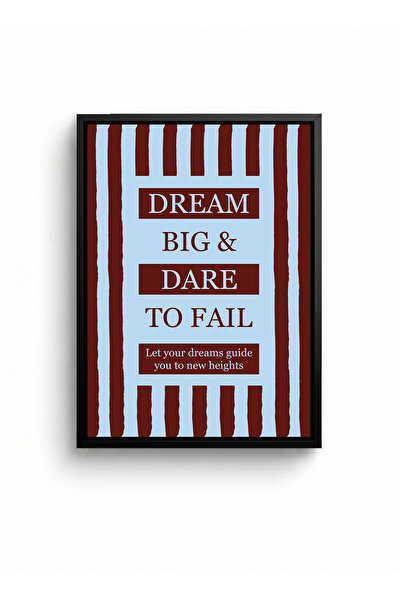 LOWHA Canvas Wall Art on Wood Frame with Black Floating Frame & Motivational ...