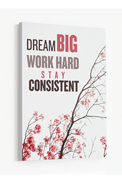 LOWHA Canvas Wall Art Stretched Over Wooden Frame Featuring the Motivational ...