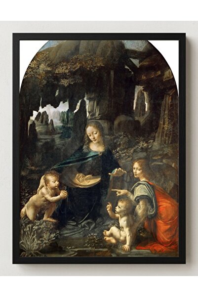 Rönesans Leonardo Kayalıklar Bakiresi Çerçevesiz Poster 21x30 cm A4 Tablo Rönesans Klasik Sanat