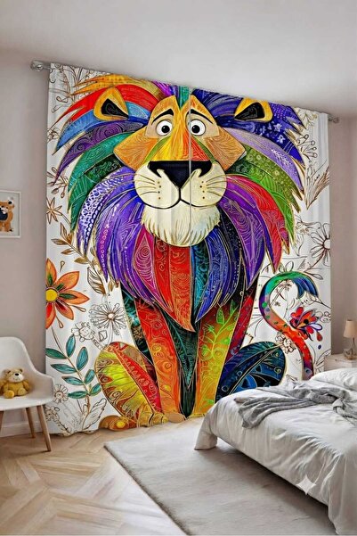 Elmas Dizayn Custom Design Luxury Organic Cotton Double Wing Background Curta...