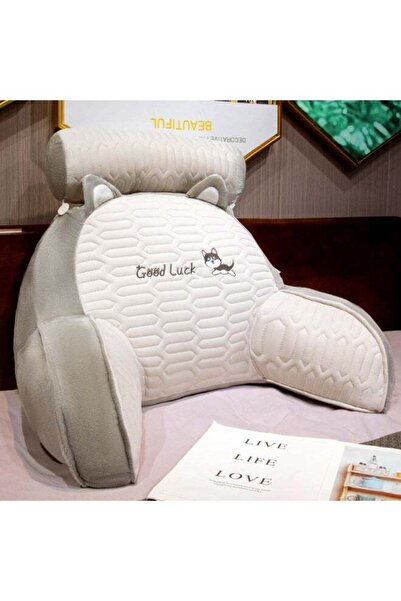 DubaiGallery GOOD LUCK Soft Bunny Ear Reading Pillow with Comfortable Arm Sup...