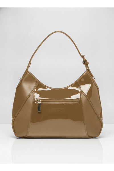 MILANO COLLECTION Geanta de Umar Dama cu Aspect de Lac, 2 Barete Scurta si Lu...