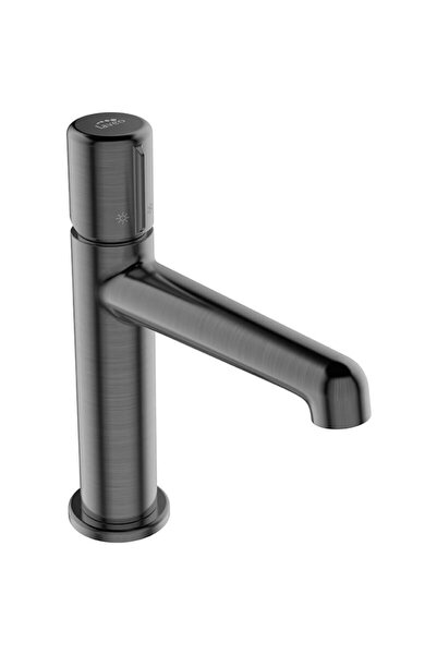 Laveo Baterie lavoar, Pretto, cu ventil click-clack, montare pe blat, grafit,...