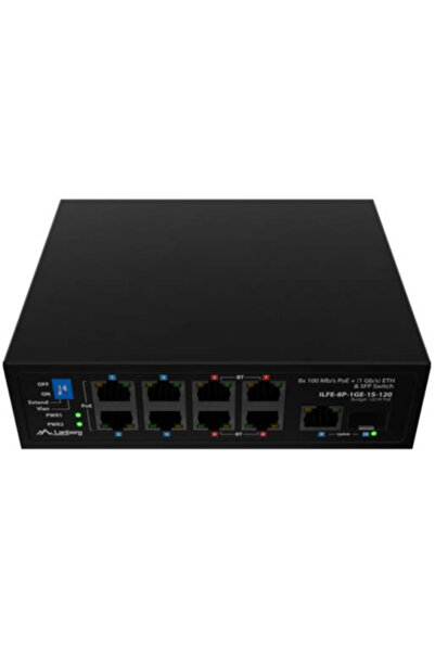 Lanberg Switch 4XBT 4XAT SFP/ETH "ILFE-8P-1GE-1S-120"