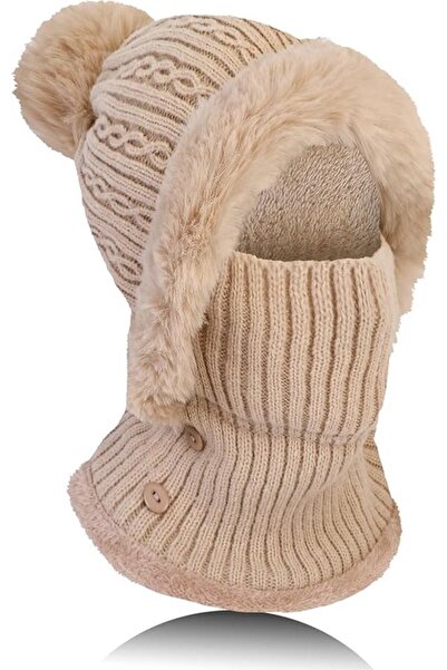 STARSTAR Knitted Hats - Women's Winter Ski Warmth Scarf Sets Elastic with Pom...
