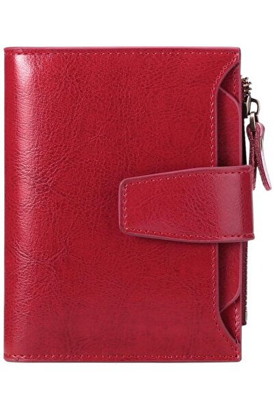 STARSTAR Women's genuine leather RFID zippered wallet card holder.