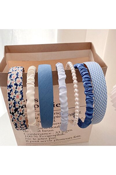 STARSTAR Headbands 7pc floral pearl retro wide women color2.