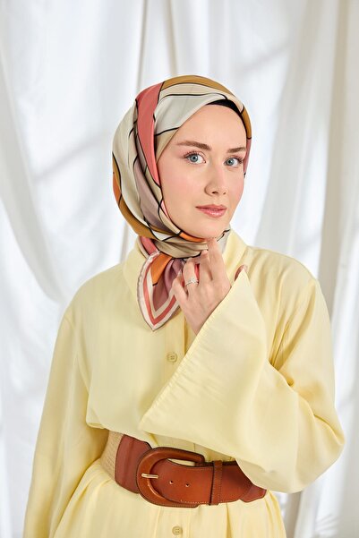 Silk Home Eșarfă din mătase twill Mid-Century Gülkurusu