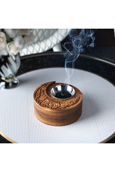 Generic Eid Mubarak Wooden Crescent Incense Burner