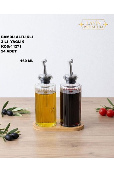 Lavin konak alışveriş bambu altlıklı yağlık sirkelik 2 li 44271