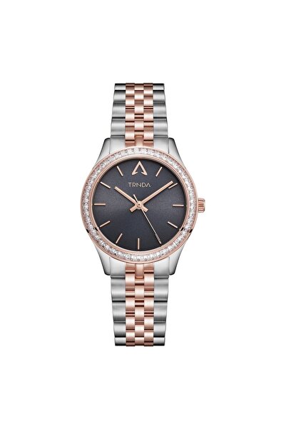 TRNDA Women's Stainless Steel Watch, Gray Dial & Rose Gold | Tr32mm
