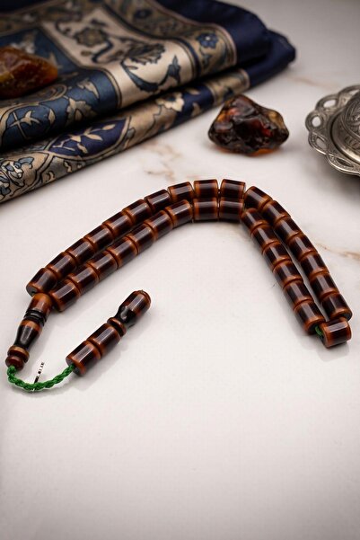 Prestige Crimped Amber Stone 33-Piece Prayer Beads 902858