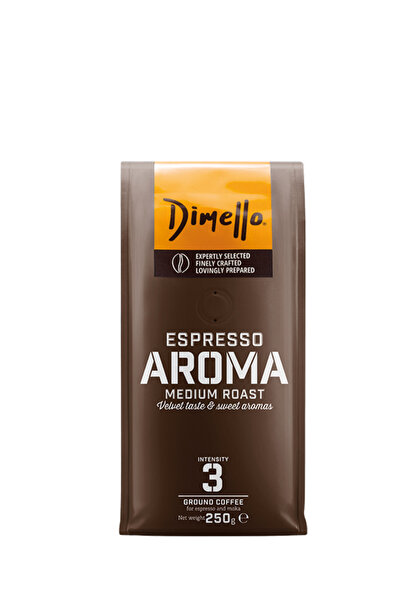 DİMELLO Cafea măcinată, DIMELLO, Aromă de Espresso, Prăjire medie, 250 g