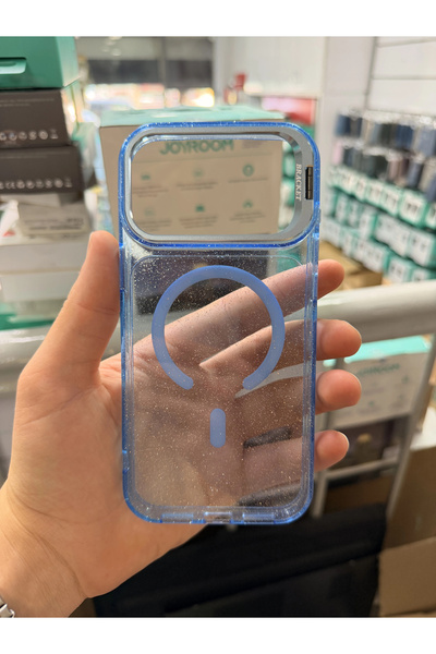 Miscase iPhone 17Pro Max-18 Pro Max Uyumlu Star Simli Standlı Magsafe Kılıf