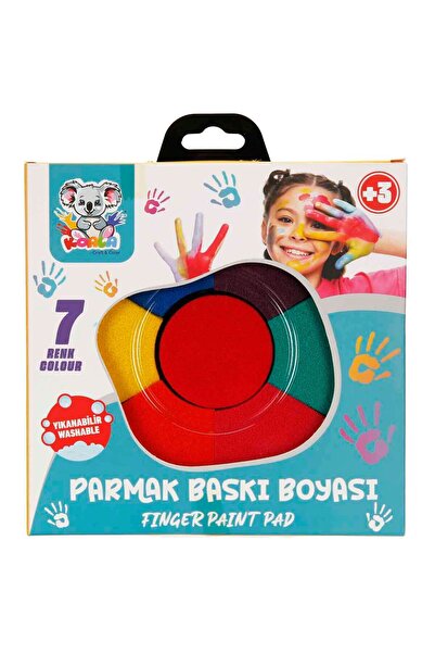 kruxon Yıkanabilir Parmak Baskı Boyası Sünger Baskı Parmak Boyası 7 Renk