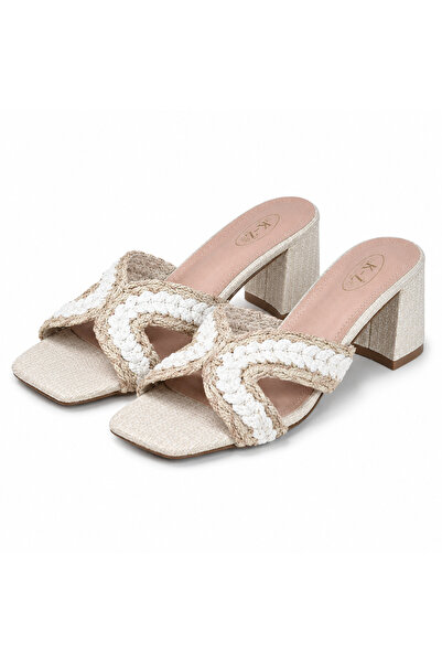 Generic Brand Women's High Heel Home Shoe with Colorful Crystal Stripe Strap,...
