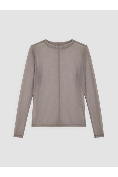 LC Waikiki Trendlucky Transparent Blouse with Oval Collar and Contrast