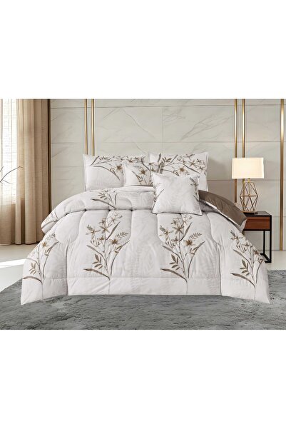 BIET ALMAFROSHAT 6-Piece Quilted Bedspread Set with a Quilted Bed Runner
