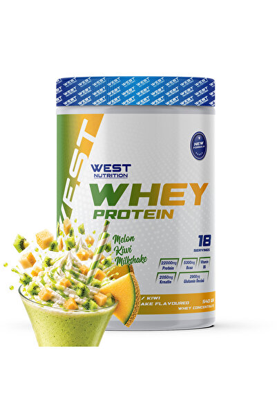 West Nutrition Whey Protein Tozu 540 gr 18 Servis Kavun Kivi Milkshake Aromalı