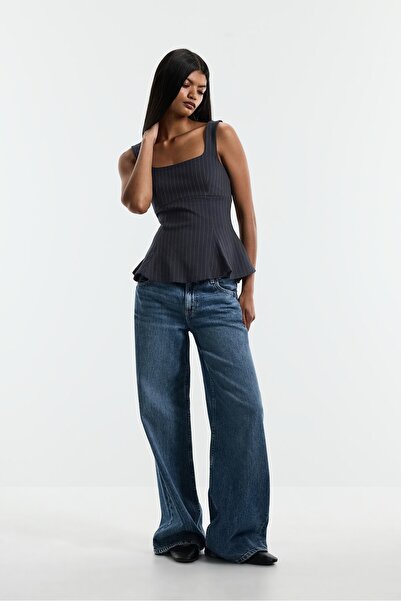 LEFTIES İnterlok peplum top