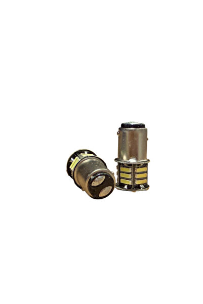 OEM Set Becuri LED Auto, Soclu BAZ15D, 21 SMD, 300 Lumeni, 12V, Alb