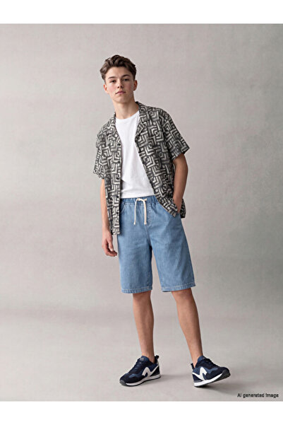LC Waikiki Timeless Clothing & Timeless Choices Boys' Jean Shorts with Drawst...