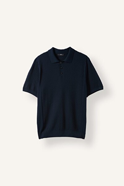 DeFacto Standard Fit Short Sleeve Textured Knit Basic Polo T-Shirt H9770Ax26Hs