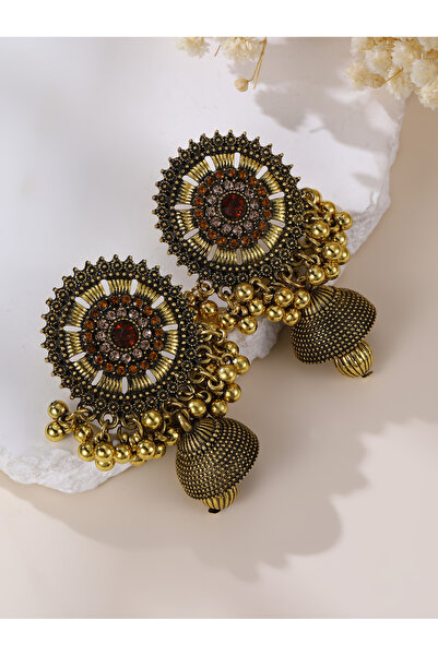 Take Two By Styli Beaded Jhumka Dangle Earrings