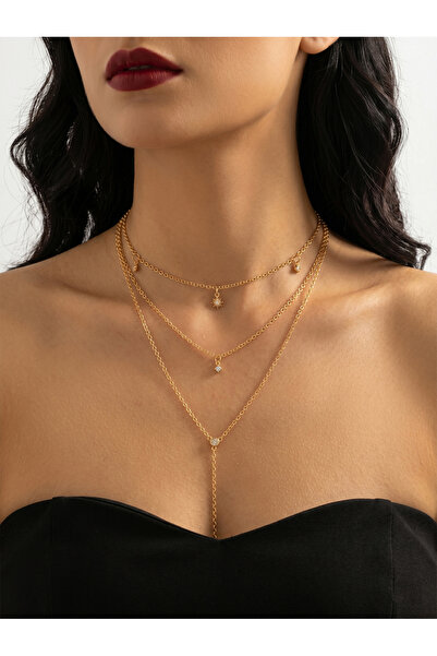 Take Two By Styli Geometric Pendant Layered Necklace