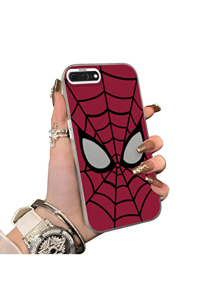 Hontinga iPhone 8 Plus Uyumlu Silikon Kenar Sert Arka Kılıf Couple Spiderman ...