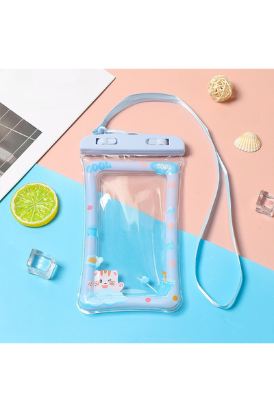 choice2 Blue 1pc Waterproof Cartoon Phone Case Water Proof Bag Universal Unde...