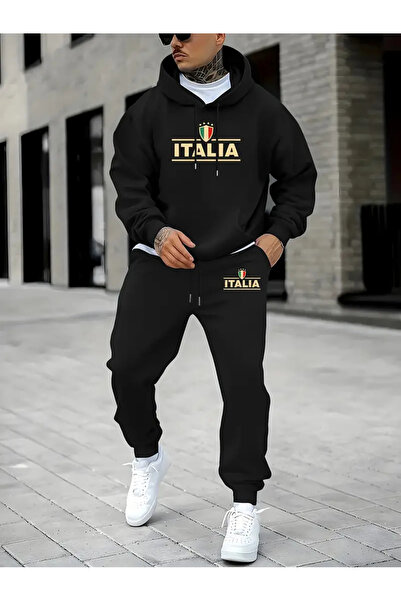 PAVRO Sweatshirt Tracksuit Set Oversize Shiny Comfortable Fit High Quality Fa...