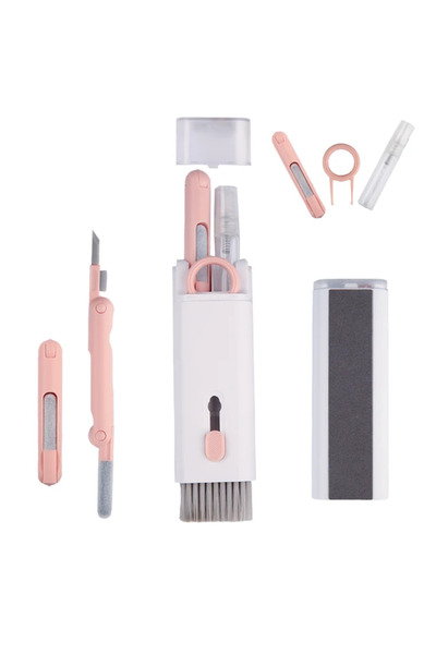 Choice1 Pink 7-in-1 Computer Keyboard Cleaner Brush Kit Earphone Cleaning Pen...