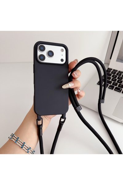 Choice iPhone17 Pro Black Official Lanyard Case For iPhone 17 Pro Max 14 12 1...