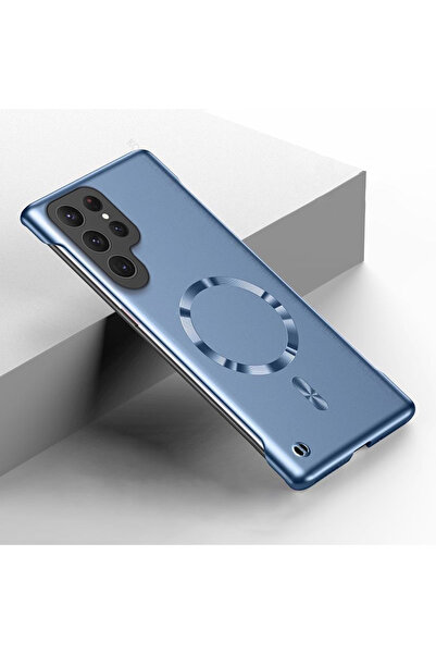 Choice Galaxy S26 Ultra Blue Metal Painted Frameless Case For S26 S25 Edge S2...