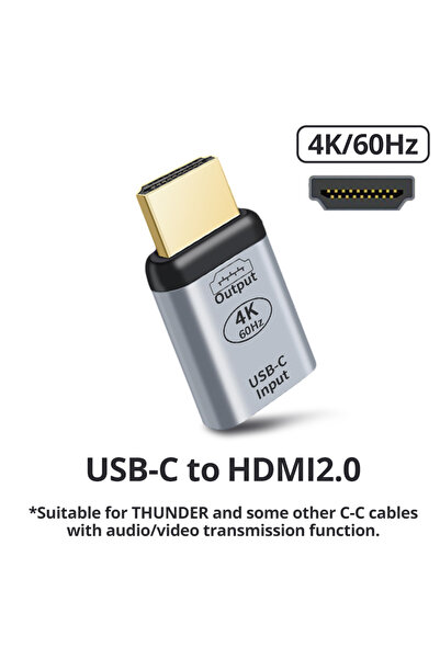Choice C to HDMI USB-C to DP/HDMI-compatible Adapter 4K60Hz Audio Video Conve...