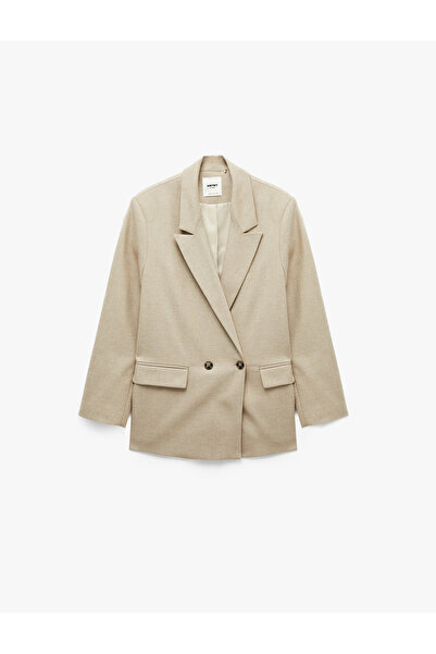 Koton Regular Fit Buttoned Pocket Detailed Double Breasted Collar Blazer Jacket
