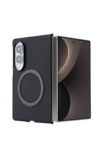 Choice Galaxy Z Fold 8 black High End Carbon Fiber Texture Leather Phone Case...