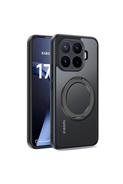 Choice14 Xiaomi 17T Pro black 360° Rotating Magnetic Holder Phone Case for 17...
