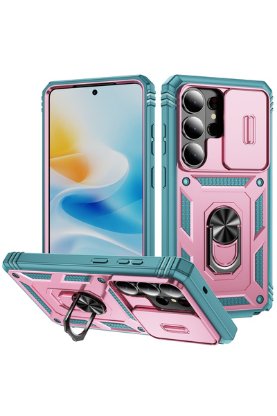 Choice11 Galaxy S23 pink-green Anti-Knock Hard Phone Armor Case for S26 S25 S...