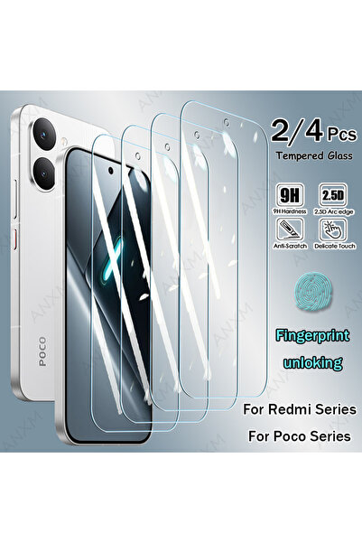 Choice29 Poco F7 Ultra 4 Pieces 2/4Pcs Tempered Glass For POCO X5 X6 X7 X8 F5...