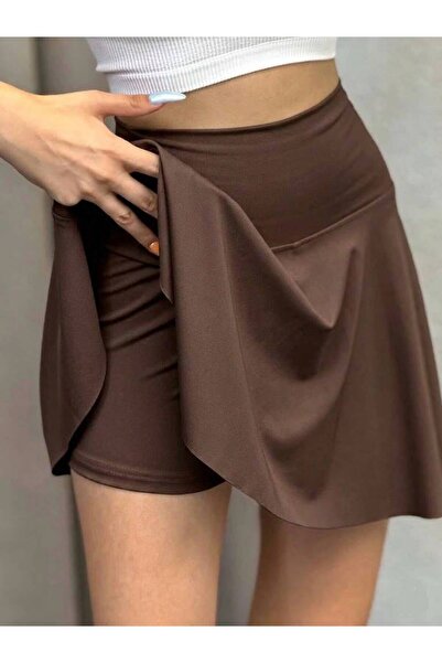GK LUXURY & FASHION Women's Belize Fabric High Waist Mini Skirt with Inner Ti...